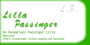 lilla passinger business card